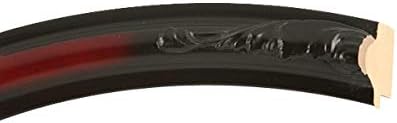 OVALCREST Round Beveled Wall Mirror for Home Decor - Florence Style - Rosewood - 34x34 Outside Dimensions