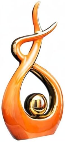 Norrclp Modern Abstract Art Ceramic Statue | Decorative Table Centerpiece for Living Room & Office