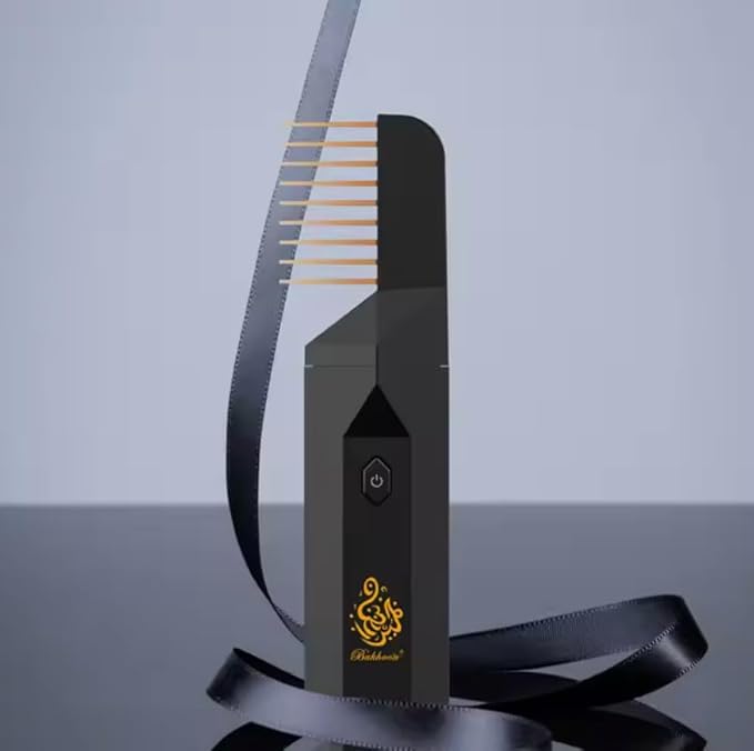 LaPHing HoUSe Oud Burner Arabian Incense Burner Portable Comb Incense Burning Arabic Electric USB Power Charge Muslim Ramadan Incense Holder(Black)