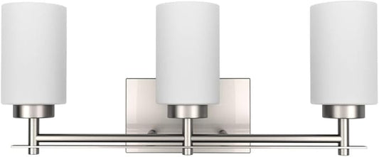 Aipsun Brushed Nickel Bathroom Vanity Light Vintage Bathroom Vanity Lighting Fixtures 3 Lights Industrial Wall Light (Exclude Bulb)