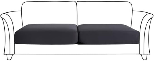 HOOBUY Waterproof Couch Cushion Cover 2Pieces Stretch Sofa Slipcovers Furniture Protector with Elastic Suitable for Loveseat,2 Seater Sofa (2, Grey)