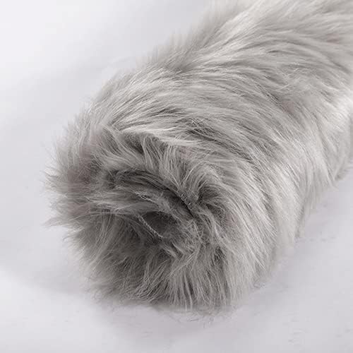 Carvapet Faux Sheepskin Area Rug 2.3x5 Feet, Gray Soft Fluffy Shag Rug, Plush Fake Fur Carpet for Bedroom Bedside Living Room Sofa Chair Cover