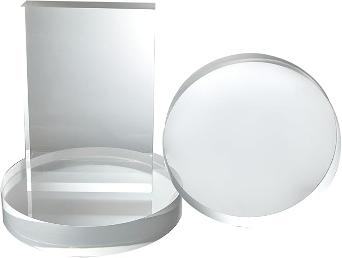 CiaoHER 2in Thickness Solid Acrylic Cube Display Block Clear Polished Pedestal Stand Riser Solid Base 2" x 3" x 9", 1 Pack