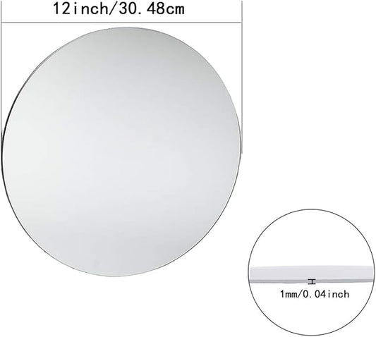 16Pack Round Mirror Centerpieces for Table Decorations, 12inch Circle Mirror Trays Plates for Centerpieces, Circle Mirror Candle Plates for Centerpieces Table Wedding Party Decorations