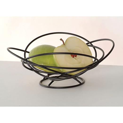 GET WB-716 Intercircle Display Metal Wire Serving Basket, 8.5", Black