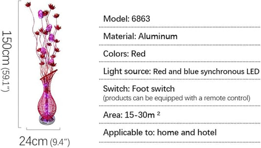 Nordic Modern Flower Floor Lamp Fashion Art Living Room Sofa Bedroom Wedding LED Originality Decorative Standing Light (Style 7)
