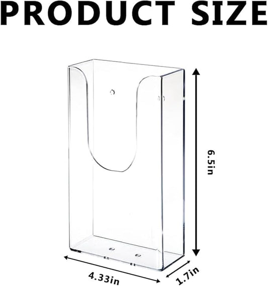 6 Packs Acrylic Brochure Holders 4x6 inches Wall Mount Pamphlet Holder Brochure Holder, Slide-in Interlocking Flyer Holder, for Magazine, Pamphlet, Booklets, Menu, Journals.