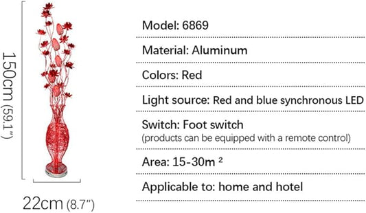 Nordic Modern Flower Floor Lamp Fashion Art Living Room Sofa Bedroom Wedding LED Originality Decorative Standing Light (Style 8)