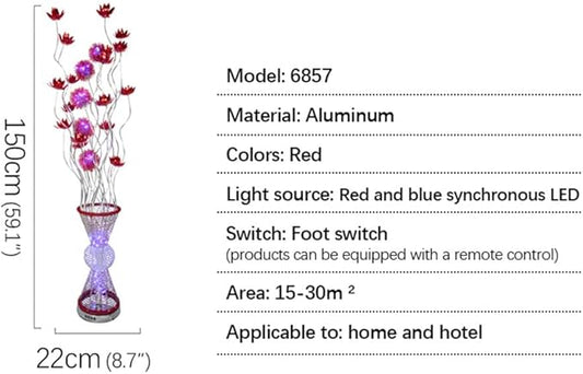 Nordic Modern Flower Floor Lamp Fashion Art Living Room Sofa Bedroom Wedding LED Originality Decorative Standing Light (Style 6)