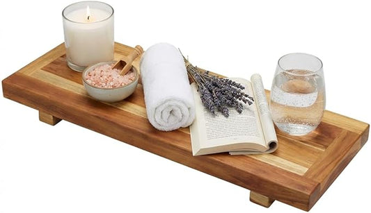 EcoDecors, 29 inch, Bath Tray for Tub, Bath Tub Tray Wood, Bathtub Table, Caddy for Bathtub in Natural Teak