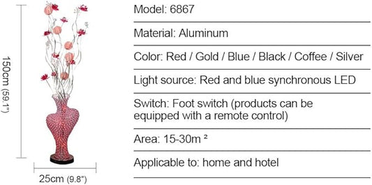 Nordic Modern Flower Floor Lamp Fashion Art Living Room Sofa Bedroom Wedding LED Originality Decorative Standing Light (Style 19)
