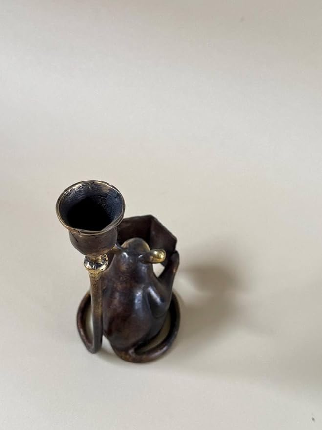 Vintage Brass Mouse Candleholder Antique Patina Taper Candle Holder mice Antique Home Decor Gift for Friend
