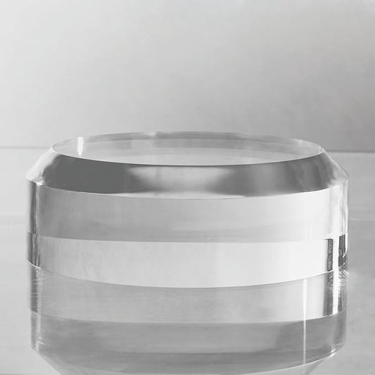 CiaoHER 2in Thickness Acrylic Disc Display Block Clear Polished Round Pedestal Stand Riser (6'' x 2'')