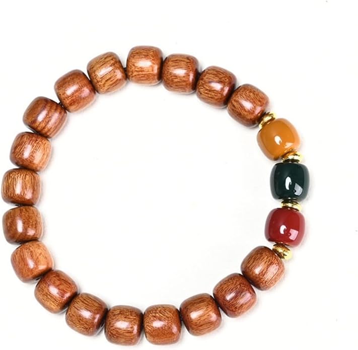 Natural Wooden Adult Bracelet Spring Chain Bracelet, 1pc/pack