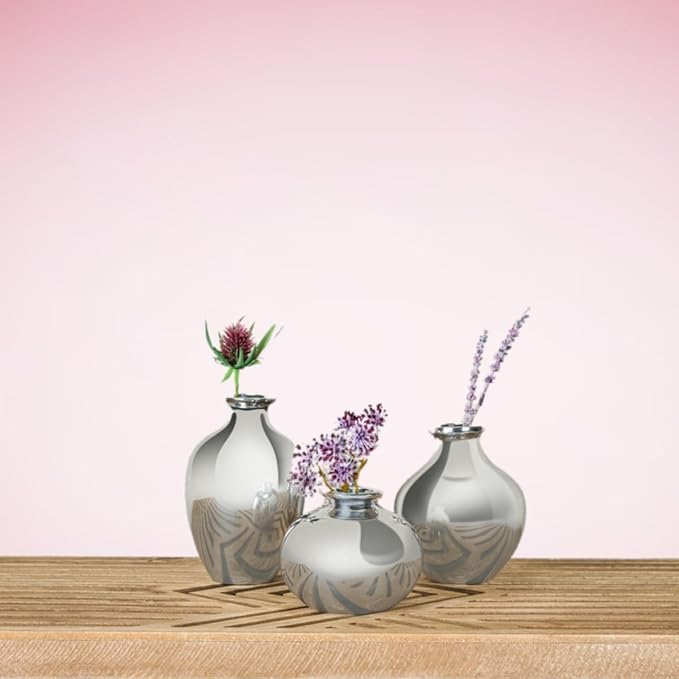 Nambé Posey Vase, 5-Inch Medium Decorative Flower Holder - Smooth Alloy Finish, Minimalist Design, Indoor & Outdoor Floral Arrangements, Tabletop & Home Décor Accents - Sculptural Metal Vessel