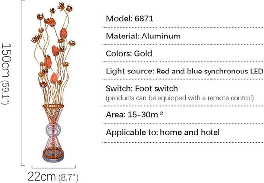 Nordic Modern Flower Floor Lamp Fashion Art Living Room Sofa Bedroom Wedding LED Originality Decorative Standing Light (Style 22)