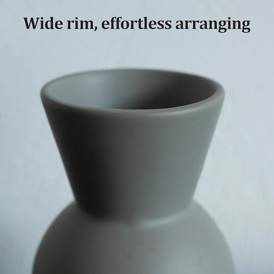Ceramic Flower Vase, Small Vase for Centerpieces, Modern Vases for Home Decor- 3 Pcs
