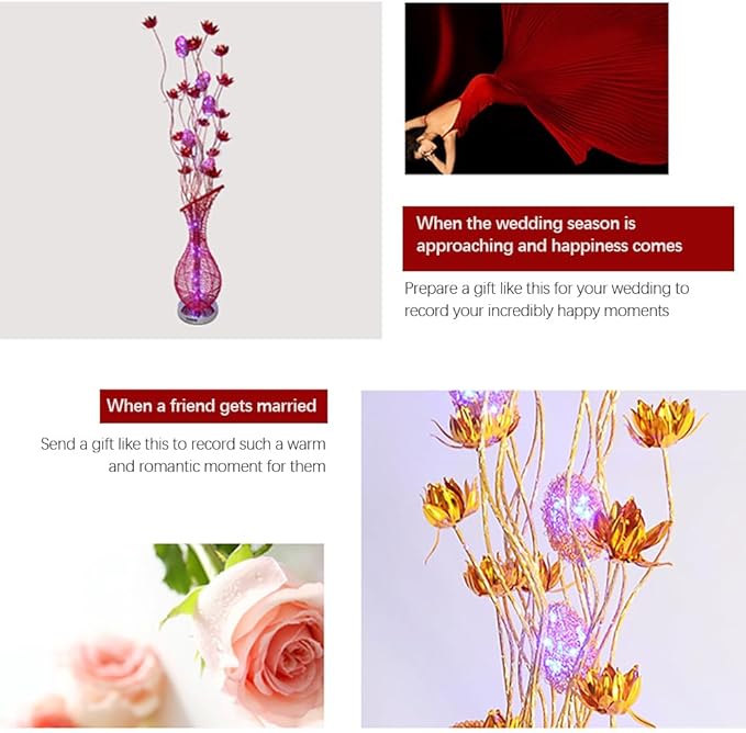 Nordic Modern Flower Floor Lamp Fashion Art Living Room Sofa Bedroom Wedding LED Originality Decorative Standing Light (Style 23)