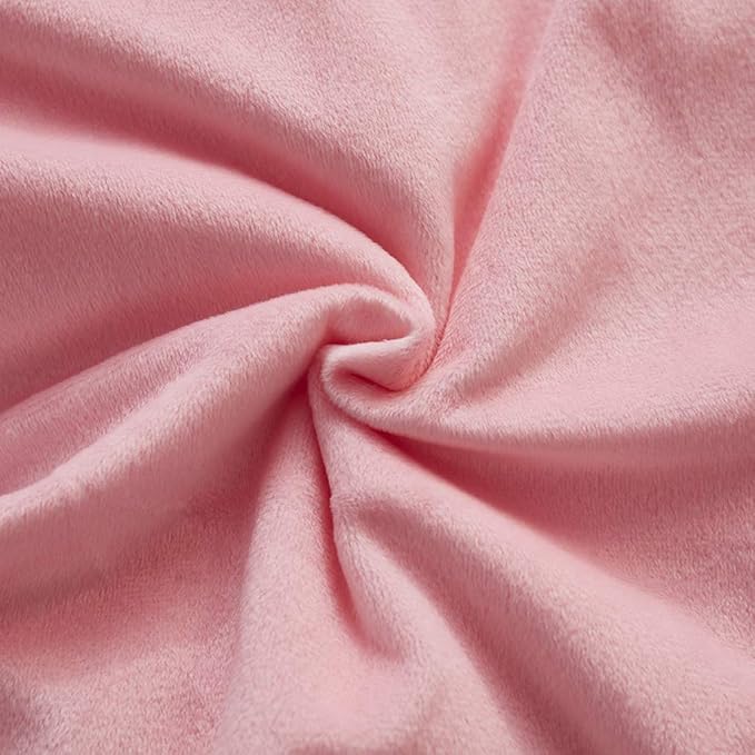 Uhamho Set of 2 King Faux Fur Throw Pillow Covers Fluffy Soft Velvet Decorative Pillowcases Zipper Closure(20 x 36 Inches Pink)