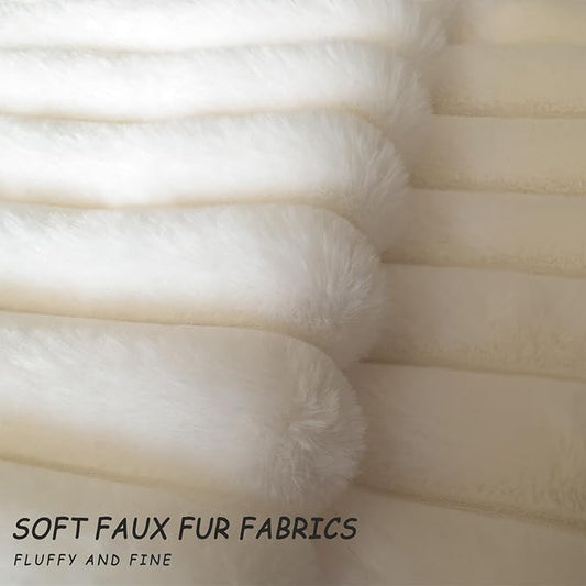 1 Pack Pillow Covers, 18x18 Faux Fur Square Throw Pillow Covers for Living Room Decorations Throw Pillow Case, Throw Pillow Cover Cushion Cover for Home Sofa Bedroom Car, White