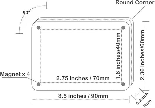FoRapid 2 PCS 3-inch 2-Sided Clear Acrylic Refrigerator Magnetic Photo Frame-Elegant Frameless Display Fujifilm Mini 9 8 8+ 70 7s 90 25 26 50s Film/Cards/Memos/HP Pocket Photo Paper/2x3 Photo