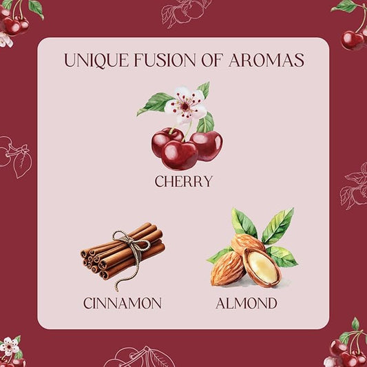 Cherry Candle, Scented Candles Gifts for Women, Candles Gift Set for Her, 3 Scented Votive Candles, Birthday Gifts for Women/Men (Red, 7 oz)