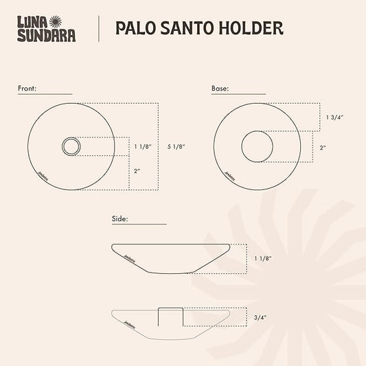 Luna Sundara Authentic Peru Pottery Palo Santo Stick Holder and Incense Holder with 5 Palo Santo Sticks Handmade Ceramic Smudge Bowl Sage Holder Black and White Maze Gift Set