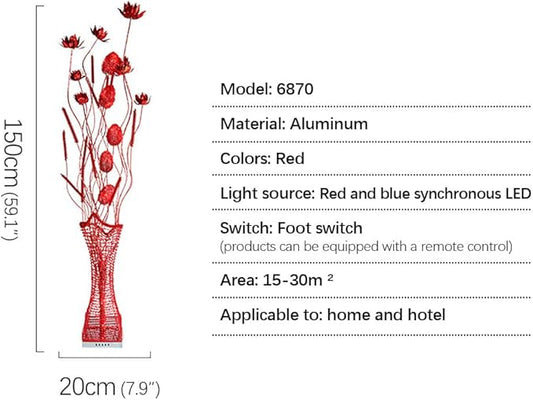 Nordic Modern Flower Floor Lamp Fashion Art Living Room Sofa Bedroom Wedding LED Originality Decorative Standing Light (Style 4)