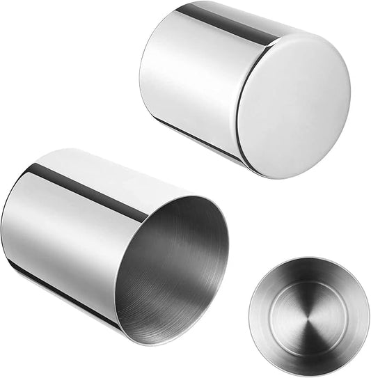 Silver Pen Holder for Desk, SUS304 Stainless Steel Heavy Duty Pen Holder Stand,Cylinder Pencil Holder,Desktop Stationery Organizer