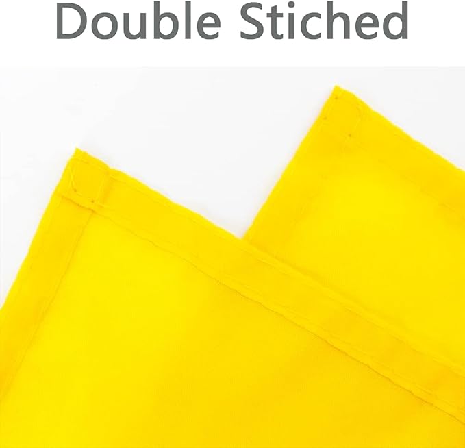Solid Yellow Flag 3x5 Ft Blank Yellow Flags Vivid Color Double Stitched Plain Flag with Brass Grommets
