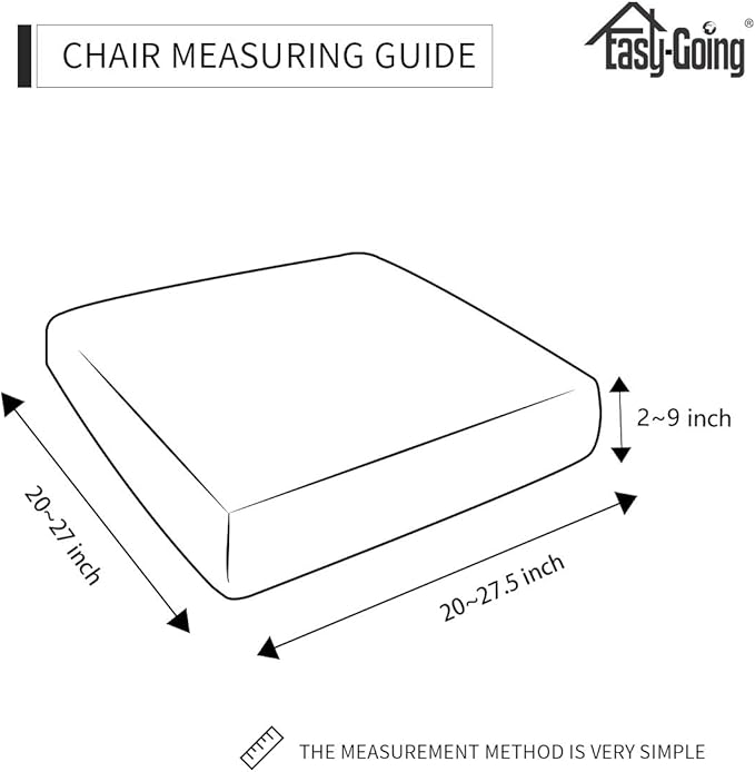 Easy-Going Stretch Chair Cushion Cover Sofa Cushion Furniture Protector Sofa Seat Sofa Slipcover Sofa Cover Soft Flexibility with Elastic Bottom(Chair Cushion, Navy)