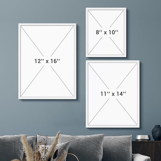wall26 Custom Framed Poster Wall Art for Living Room, Bedroom Canvas Prints for Home Decoration Ready to Hang - 8"x10" White
