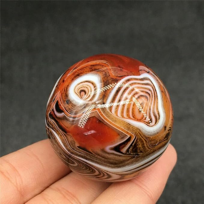 4pcs Natural Silk Agate Banded Ball Quartz Crystal Sphere Tumbled Gems Stone Dia.35MM(1.38inch)