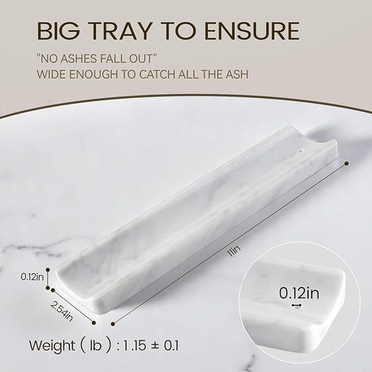 Koville Marble Incense Holder, Incense Holder for Sticks, Incense Sticks Holder Ash Catcher for Meditation Yoga SPA, Natural Stone Incense Burner, Home Table Decor