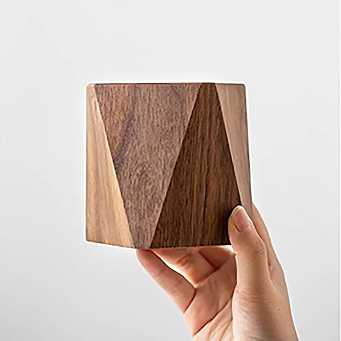 Sokelinn-six Walnut Wood Pen Holder, Wooden Pencil Holder Cups, Desktop Writing Stationary Organizer Office School Supplies GIfts