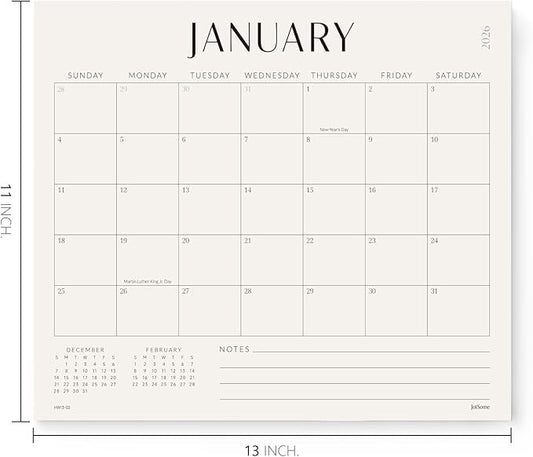 Jotsome Magnetic Calendar for Refrigerator 2026-2027, Monthly Fridge Calendar From January 2026 to June 2027 13x11 inch, Easy Planning, Gift for the Holidays or Christmas