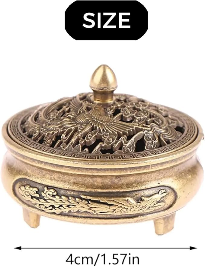 2 PCS Classics Incense Burner Holder for Cones & Sticks - Traditional Mini Ceramic Aromatherapy Incense Cone Holder with Detachable Tray, Decorative Zen Home Office Decor