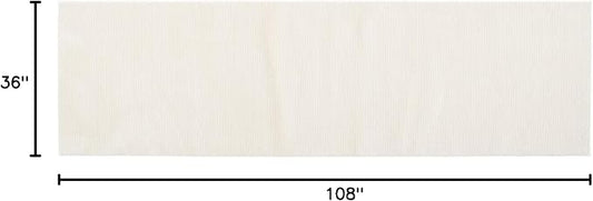 Revival Rugs Stripe 2'7"x9' Machine Washable Runner Rug for Hallway Entryway - 100% Recycled Oeko-TEX Certified, Medium Pile, Beige, Cream