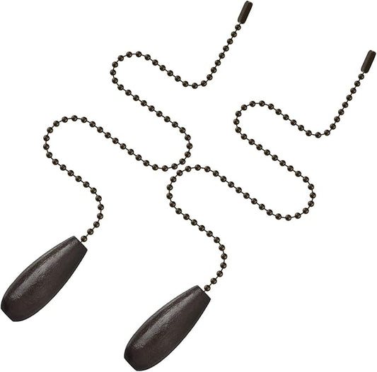 8 Pieces Ceiling Fan Pull Chains Extender Wooden Pendant Pull Chain Extension for Ceiling Light Lamp Fan(Coffee)