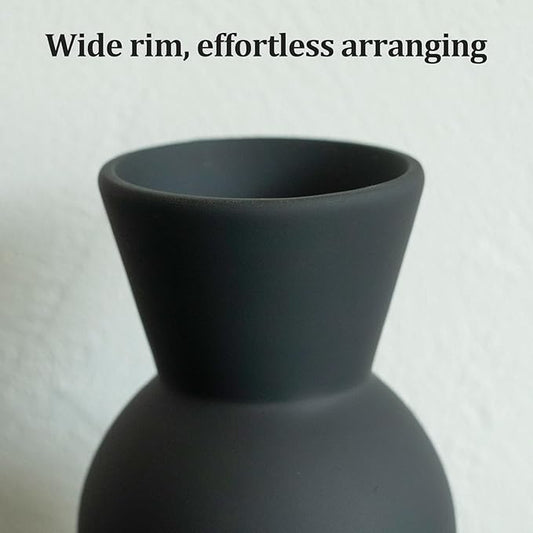 Ceramic Flower Vase, Small Vase for Centerpieces, Modern Vases for Home Decor- 3 Pcs