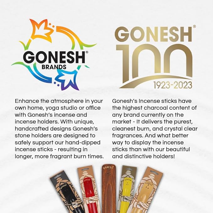Gonesh - Incense Holder - Modern Home Decor - Wood Incense Burner - Black - 10” x 1.25”