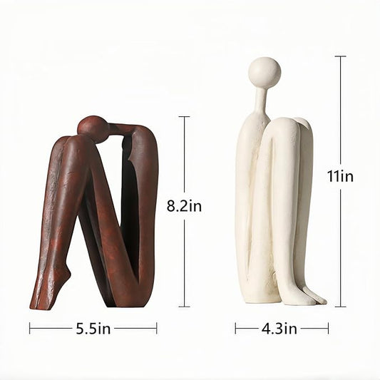 Decorative Bookends for Shelves,Bookends for Heavy Books Resinous Thinker Statue,Book Shelf Decor,Modern Creative Office Company Bookends Ornament Decorations