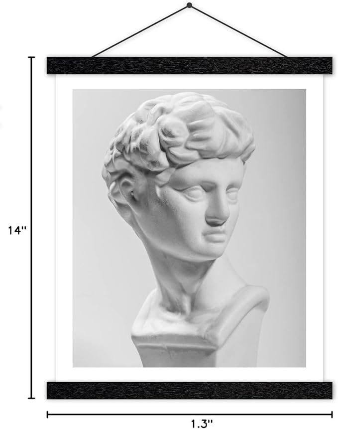 HONKKI Magnetic Poster Hanger Frame for 14x14 14x20 14x24 Movie Music Posters Wall Art,Black Wood Picture Frames for Canvas Diamond Map Decor, Living Room Calendar Banner Tapestry Photo Hanging Stand