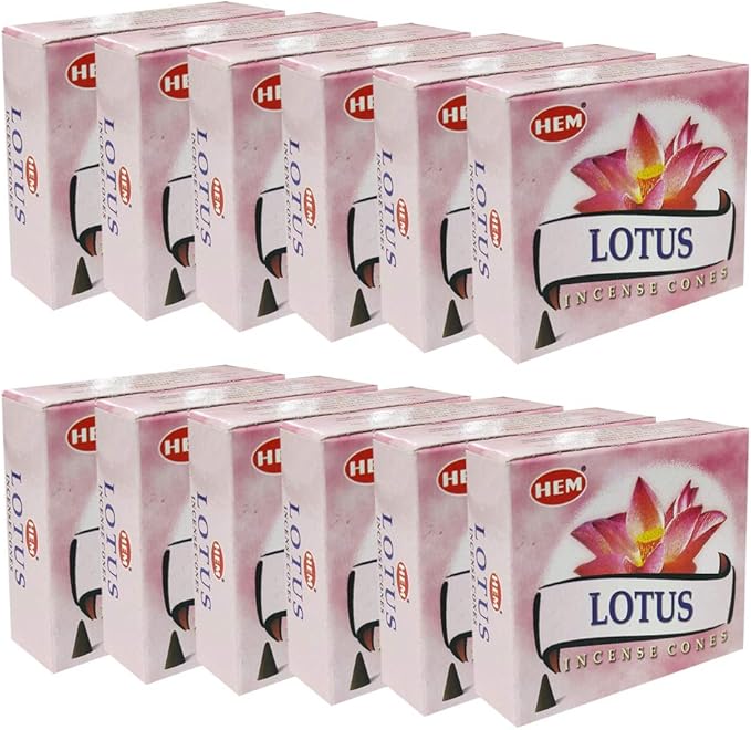 Lotus Incense Cones and Cone Incense Burner Bundle Insence Insense Hem Incense