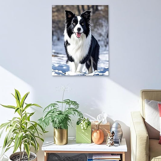 Personalized Photo to Canvas Print - Canvas Prints With Your Photos on Custom Wall Art for Bedroom, Living Room, Wedding Baby Pet Family Picture Framed Wall Art (16" W x 24" H)