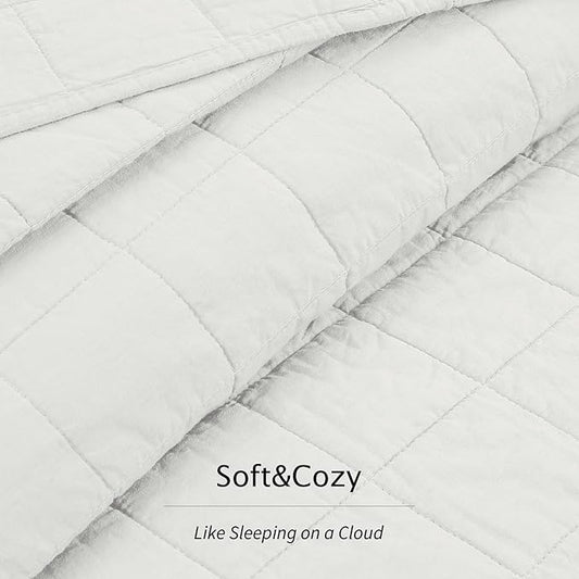100% Cotton Quilt Sets Oversized King Size - Soft Lightweight Quilt for Bed Bedding Set for Bedroom Decor-Bedspread in Geometric Pattern with 2 Pillow Shams for All Season, 120x120 inches