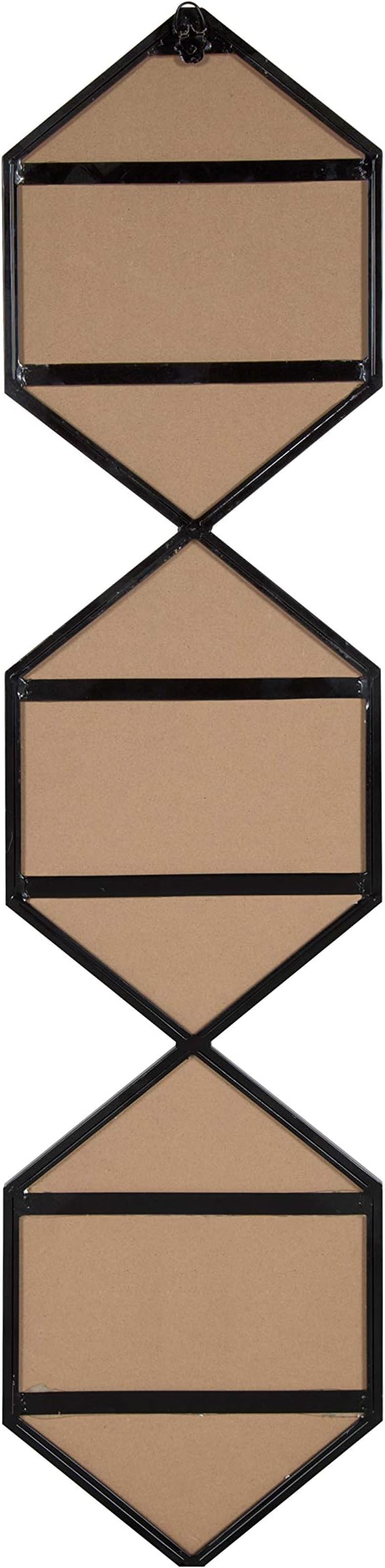 Kate and Laurel Roycen Modern Narrow Geometric Shaped Metal Accent Wall Mirror, 42 x 10 Black