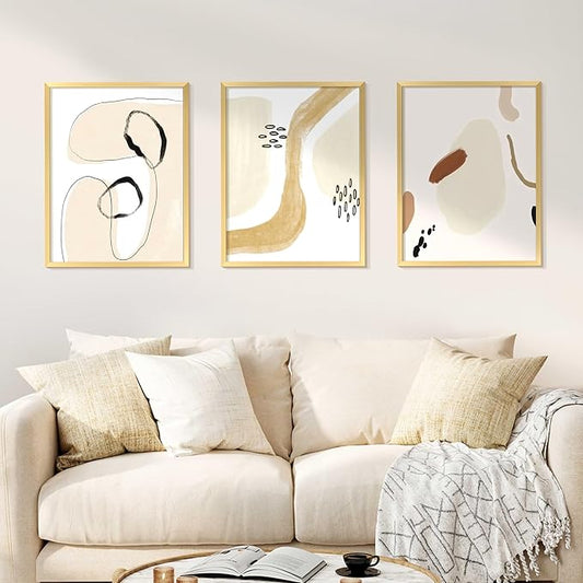 upsimples 18x24 Picture Frame Set of 5, Display Pictures 16x20 with Mat or 18 x 24 Without, Wall Gallery Poster Frames, Gold