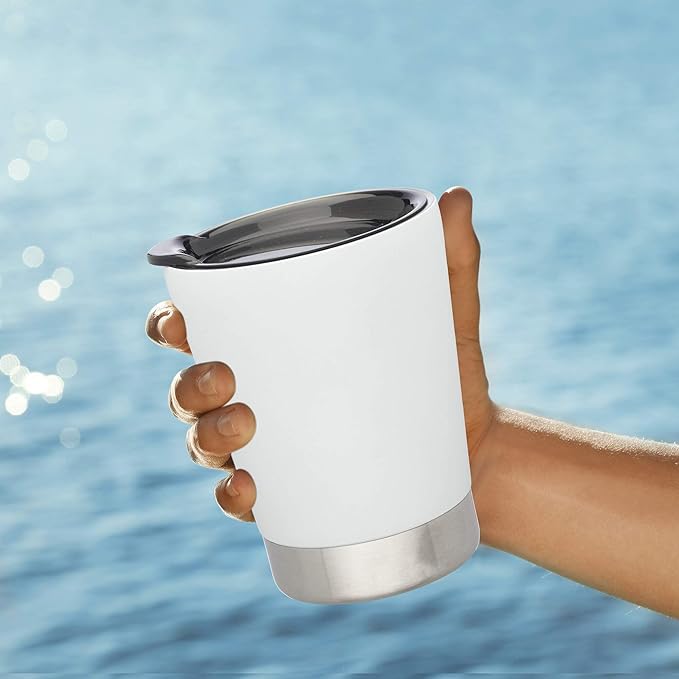 DISCOUNT PROMOS 12 oz. Itsy Vacuum Insulated Travel Mugs - 6 Pack - White