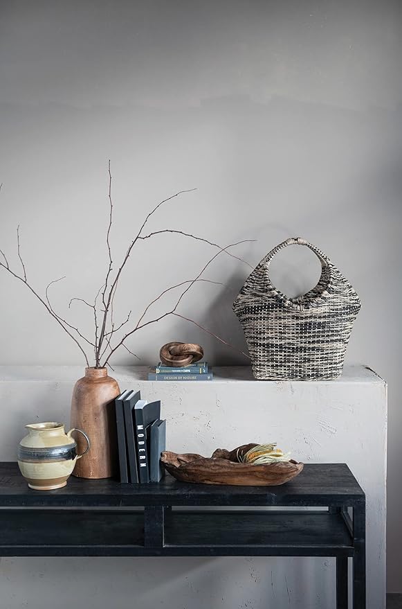 Creative Co-Op Mango Wood Chain Link, Burnt Finish